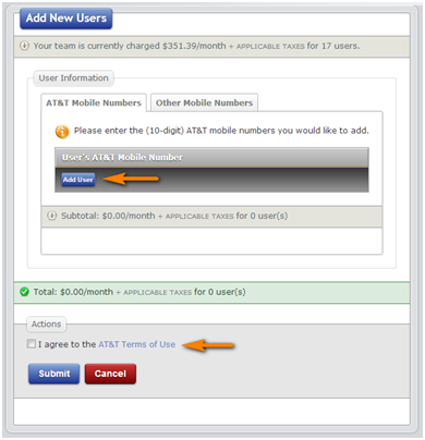 ProntoForms Web Portal create AT&T pronto user2